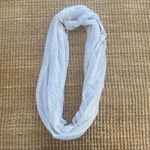 White linen infinity scarf